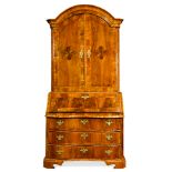 A Continental Baroque walnut secretary cabinet, second quarter 18th century