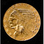 1911 Gold $5 Indian Head "Half Eagle"