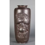 Finely cast Japanese bronze vase