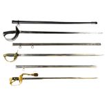 (lot of 3) Spanish army officer swords