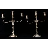 A pair George V sterling weighted candelabra, Lionel Alfred Crichton, London