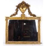 An Empire giltwood mirror