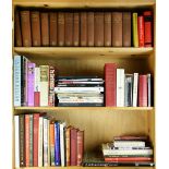 Three shelves of books on philosophy, polictics, history, design and art