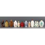 (lot of 11) Chinese snuff bottles