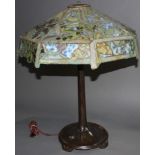 A Tiffany style leaded glass table lamp