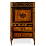 A French inlaid secretary abattant