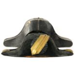 A Navy tricorn helmet, S.N.Meyer, Washington DC label