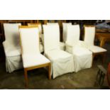 (lot of 8) Stanley Capri maple dining chairs