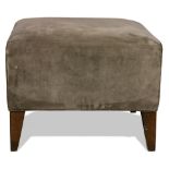 A Moderne brown upholstered ottoman