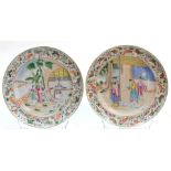 (Lot of 2) Two Chinese Canton Enamel Dish