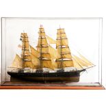 A Western Shore ship model in case