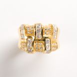 A diamond and eighteen karat gold ring