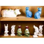 (lot of 9) Ceramic animal figurines