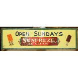 Sunfreeze ice cream advertising sign