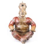 A Pre Columbian Jalisco seated figure West Mexico