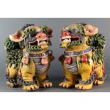 A (lot of 2) Ming style sancai fu lions