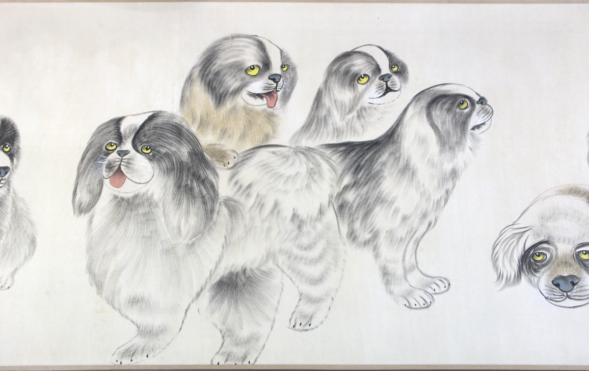 Attributed to Jiang Han Ding, Animals, handscoll