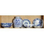 (Lot of 9) Chinese and Japanese blue and white porcelains