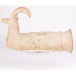 A large Western Asiatic Amlash terracotta ibex rhyton 5th -3rd century BCE