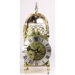 English brass lantern clock