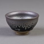 Black glazed porcelain bowl