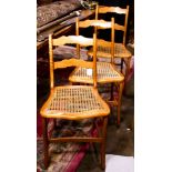 (lot of 6) A group of American curly maple fancy chairs circa 1850