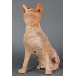 A large Chinese burial figure of a dog