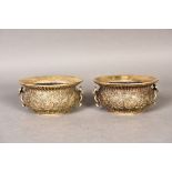 Pair of bronze censers