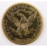 1887s $5 gold "Half Eagle" Liberty Head