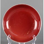 Chinese oxblood shallow bowl