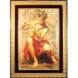 Print. Nude Flute Player