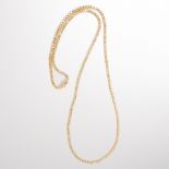 A diamond and fourteen karat gold necklace