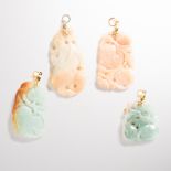 A group of nephrite pendants