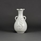 Blanc de chine baluster vase