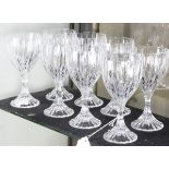 (lot of 8) Mid Century Modern Mikasa stemmed wine glasses