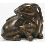 Chinese bronze recumbent ram