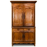 A French Provincial oak deux corps circa 1770