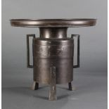 Japanese bronze tripod usabata