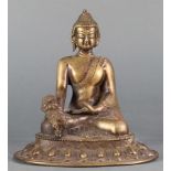 Southeast Asian bronze figure of a seated Bodhisstva