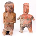 (lot of 2) Pre Columbian red on buff figures group