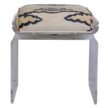 Charles Hollis Jones style acrylic swivel stool