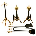 William H. Jackson andirons and fireplace tools