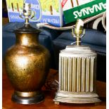 (lot of 2) Curry & Co. cast metal table lamp