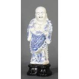 A Chinese underglaze blue figure of Budhai