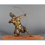 A Japanese Gilt Bronze Model of A Warrior