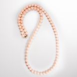 An angel skin coral bead necklace