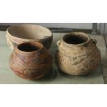 (lot of 3) Rio Grande pottery pots