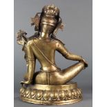 Southeastern Asian bronze figure of a seated Bodhisstva