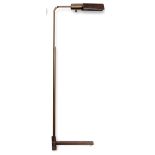 A contemporary patinated metal reading lamp