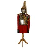 A British Life Guards' officer's uniform with cuirass and a helmet